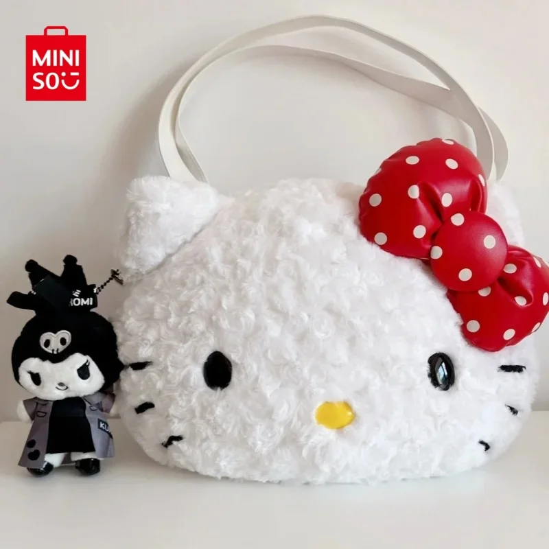 Sanrio Hello Kitty Kawaii plyšová taška veľká kapacita kabelky Hello mačiatko tote tašky y2k batoh roztomilý módny taška
