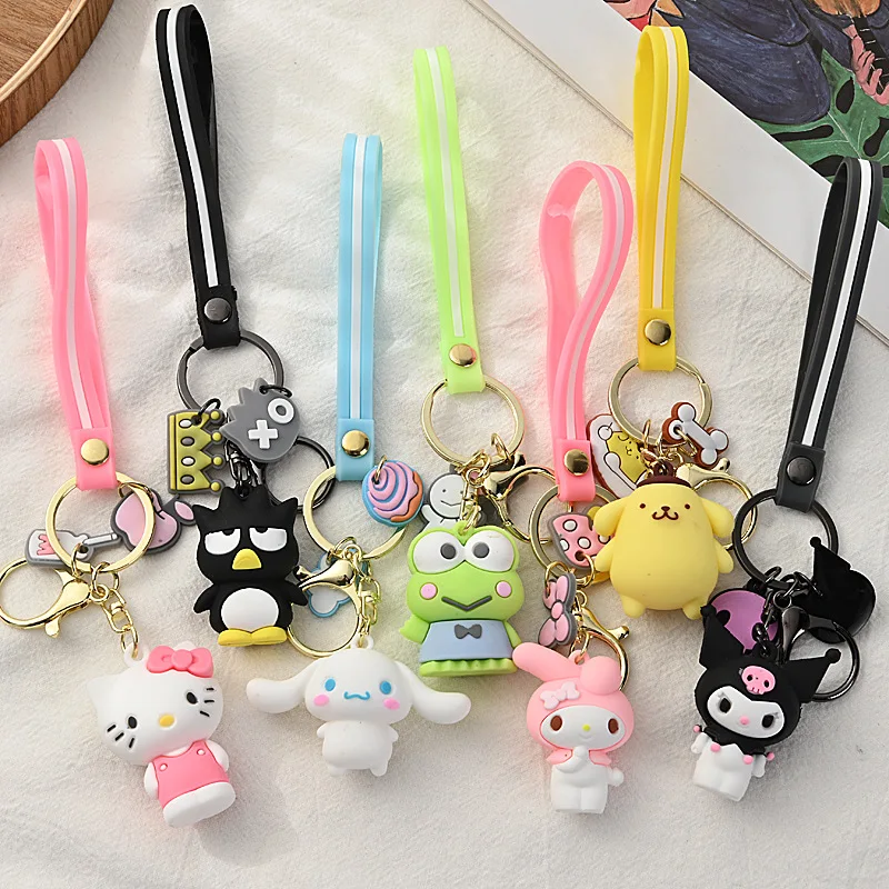 Sanrio Hello Kitty Keychain Kawaii Cartoon Kuromi Car Key Ring Melody Melody roztomilý cinnamoroll batoh záleží