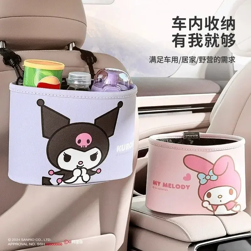 Sanrio Hello Kitty Kuromi My Melody Storage Storage Bag zavesenie taška Cartoon Cutoon Cutoen Autosed Back chrbát cinnamoroll Storage Bag Veľkoobchod