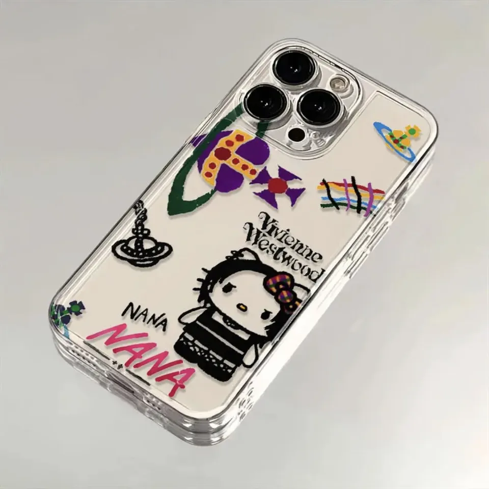 Sanrio Hello Kitty olejomaľba telefónu pre iPhone 16 15 14 13 12 11 Mini Pro Max x xr xsmax 7 8 Plus SE20 Priehľadný obal