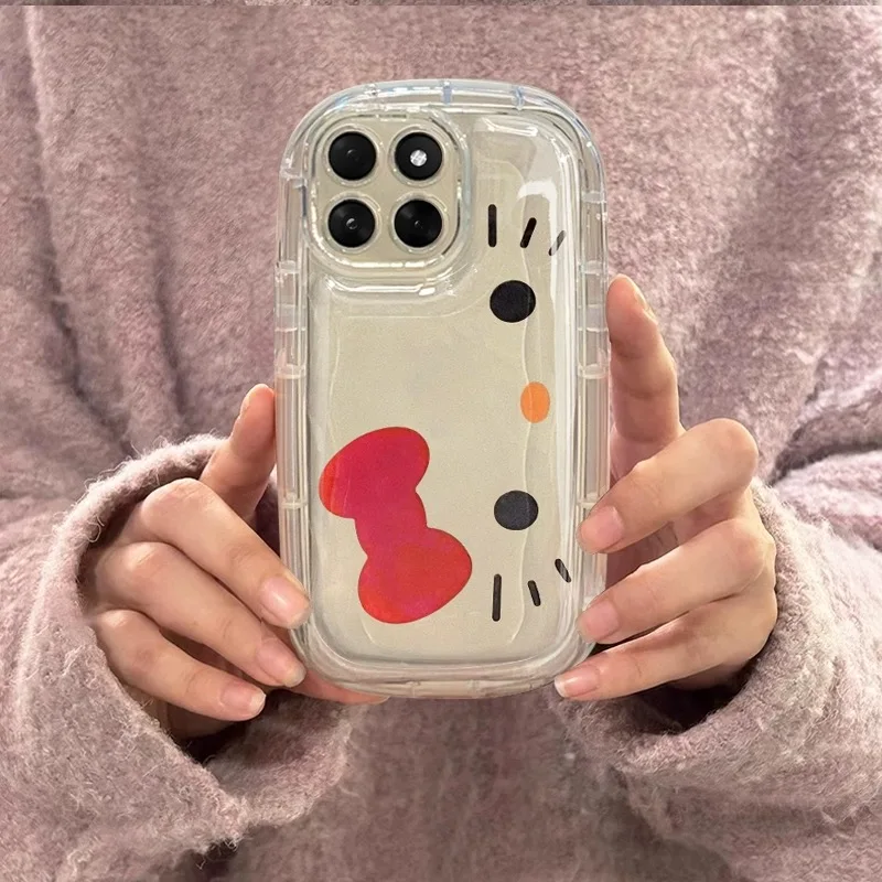Sanrio Hello Kitty Pase pre iPhone 16 15 14 13 Pro Max 11 12 13 Pro XR XS Max 7 8 Plus vzduchový vankúš Soft Anti Drop Girl Y2K