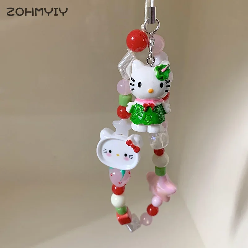 Sanrio Hello Kitty Pendant Pendant Anime Cartoon Cat Cat Cat Phone Phone Retial Sladké roztomilé kúzla batohu zavesenie dekorácií Girls Darček