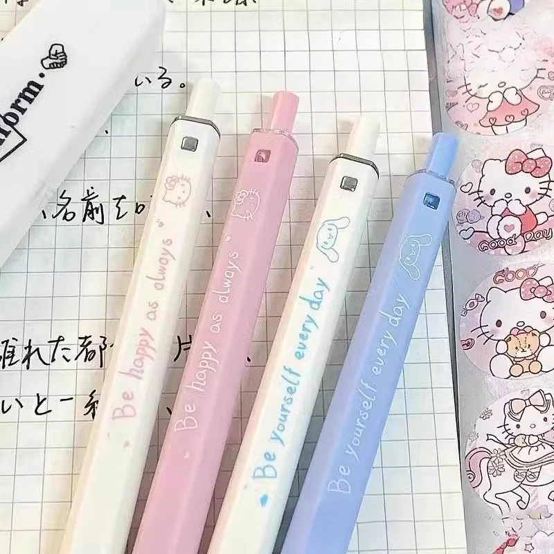 Sanrio Kawaii Hello Kitty Ballpoint Pen 0,5 mm čierny atramentový gél guľôčkový pero Cartoon Ballpoint Pen Pen Roztomilé kórejské školské potreby