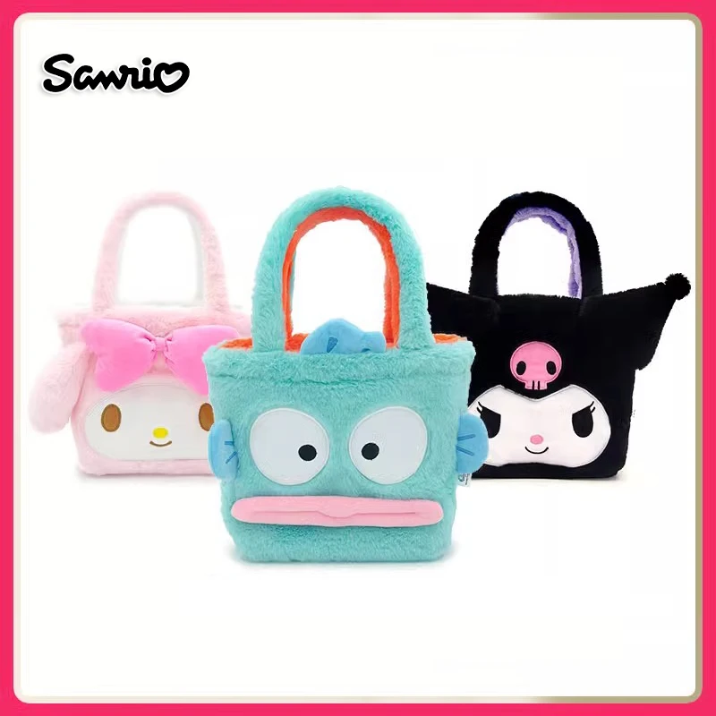 Sanrio kawaii kuromi hangyodon moja melódia obojstranná plyšová kabelka roztomilá krížová taška batoh v taške k narodeninám darček dievča