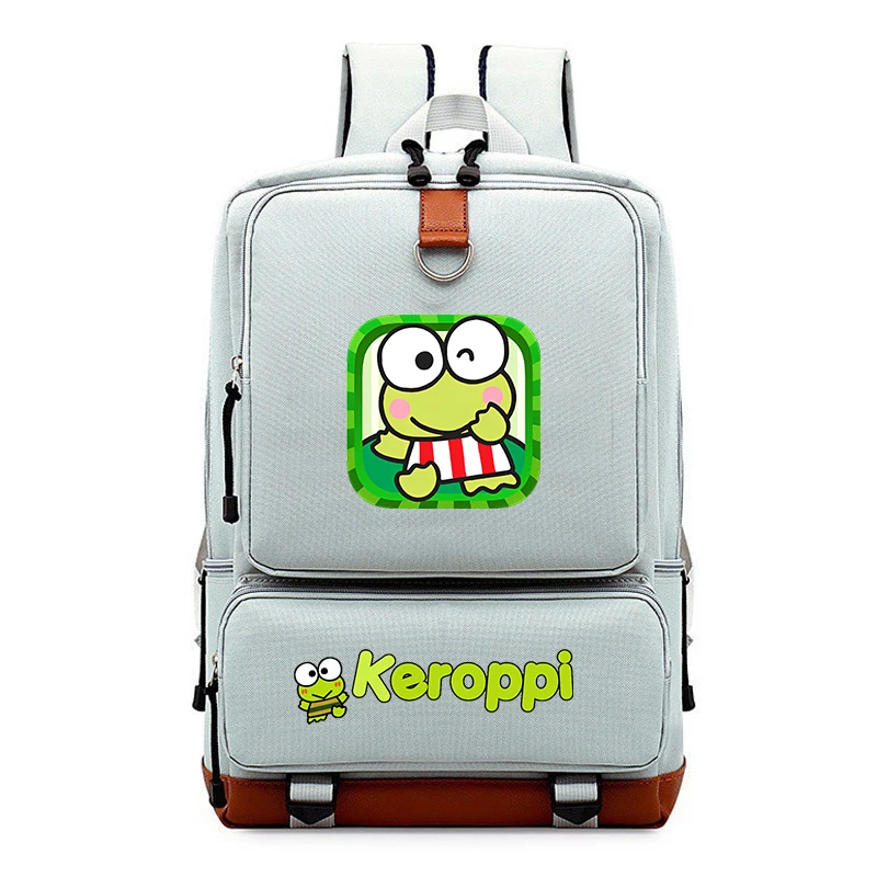 Sanrio Kerokero Keroppi Boys Girls Girls Kids School Book Bags Women Batpack Teenager Canvas Men Laptop Travel študent batoh