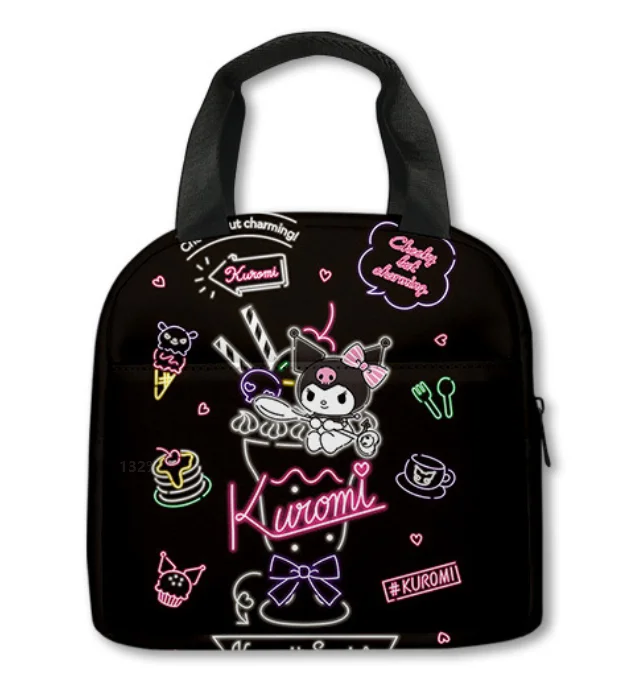 Sanrio Kuromi Backpack Sanrio Batoh ceruzky Cencil Student Študent a stredný kawaii karikatúra Mochila zipsové športové ramená
