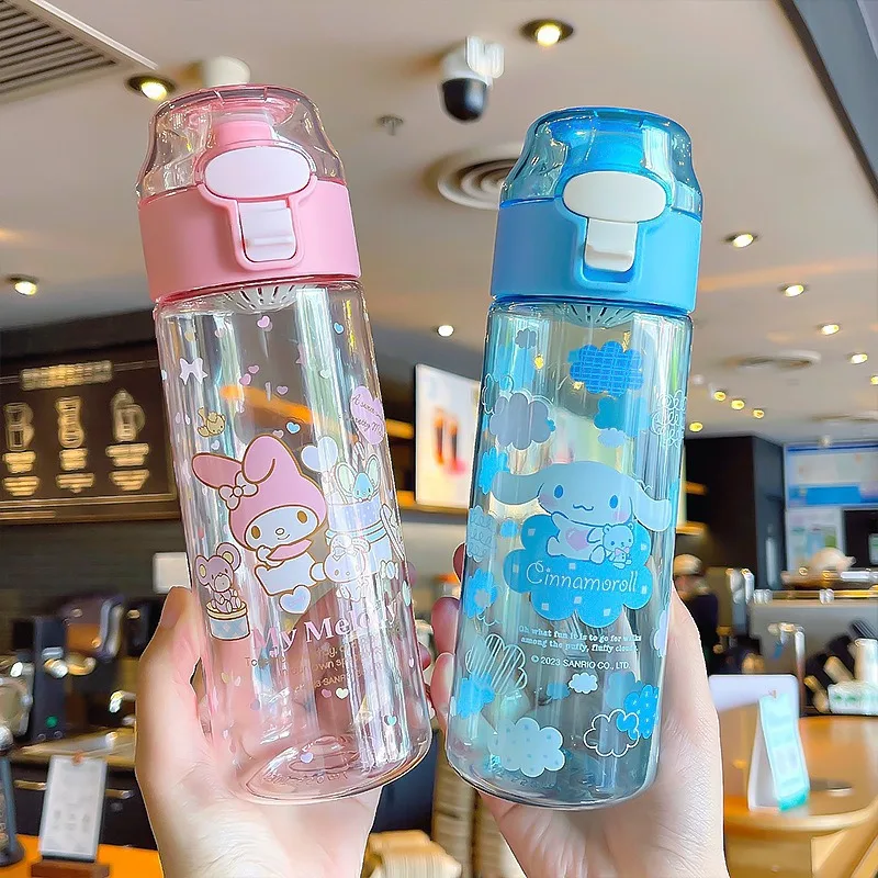 Sanrio Kuromi Cinnamoroll Pochacco Melody High Vysokový pohár na vodu Plastový pohár Plastový šálka Pohodlný zdvih