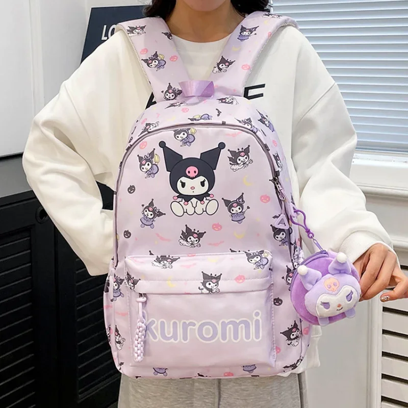 Sanrio Kuromi Hello Kitty Cute High School Študent móda priedušná karikatúra batoh ľahkej veľkej kapacity školská taška