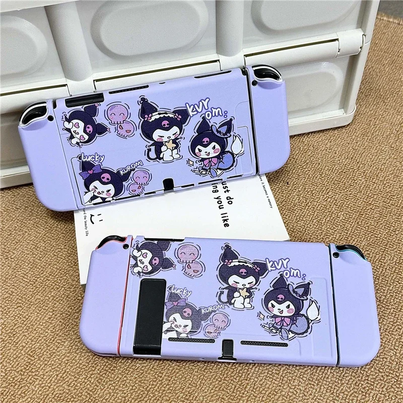 Sanrio Kuromi nabíjacia prístavná stanica kryt ochranná škrupina pre Nintendo Switch OLED NS Console Crystal Protector Skin
