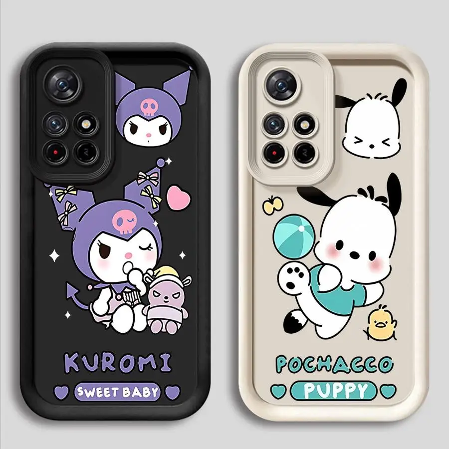 Sanrio Kuromi Pochacco telefónny prípad pre Xiaomi Redmi 12C 13C 12 A1 A2 Plus A3 A3x Poco X3 Pro C50 C51 C61 X3NFC Soft Mäkký kryt