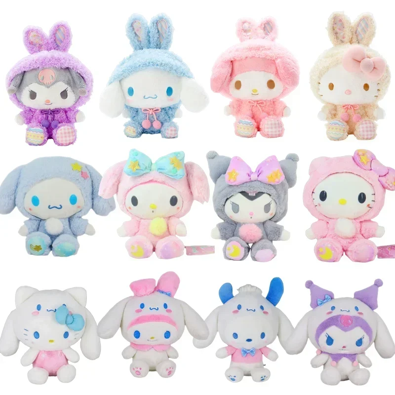 Sanrio Limited Kuromi Cinnamoroll Melody Melody Plush Hray Doll Anime Kawaii Doll Doll Collection Collection Zbierka Detský darček k narodeninám Darček
