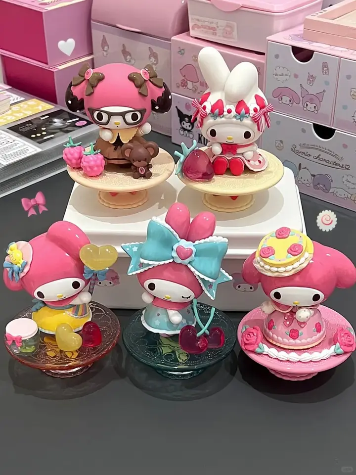Sanrio My Melody Blind Box Popoludňajší čaj Series Prekvapivo akčná figúrka Anime modely hračky stolové ozdoby deťmi narodeniny darček