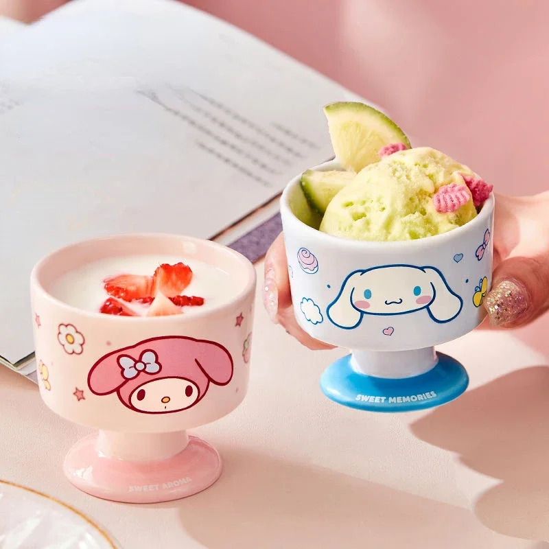 Sanrio My Melody Cinnamoroll Nové roztomilé kreatívne osobnosť kreslený vzor domáci móda Vysoko teplota odolný voči keramickým pohárom