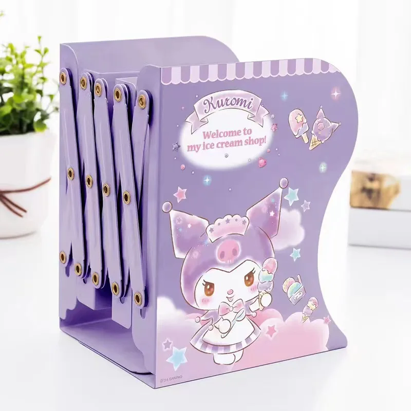 Sanrio MyMelody Kuromi Cinnamoroll Rovertable Bookend for Police Book Support Stand Set Nastaviteľná knižnica