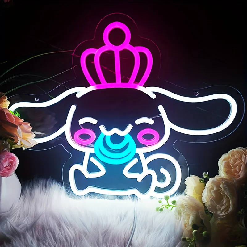 Sanrio Neon Sign Wall zavesenie neónové svetlo s stmievateľným spínačom dievčenskej izby dekor japonská roztomilé kreslené neónové svetlo