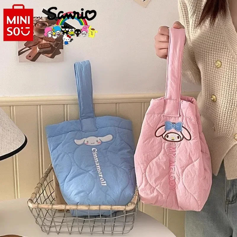 Sanrio Nová dámska kabelka Móda Vysoko kvalitná ručná skladová taška Karika