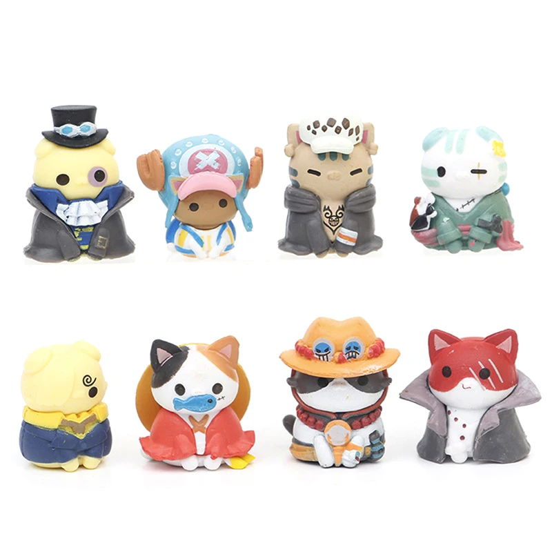 Sanrio One Piece Cat Model ručne vyrábaný cosplay cosplay ornamenty Twisted Egg Blind Box Doll