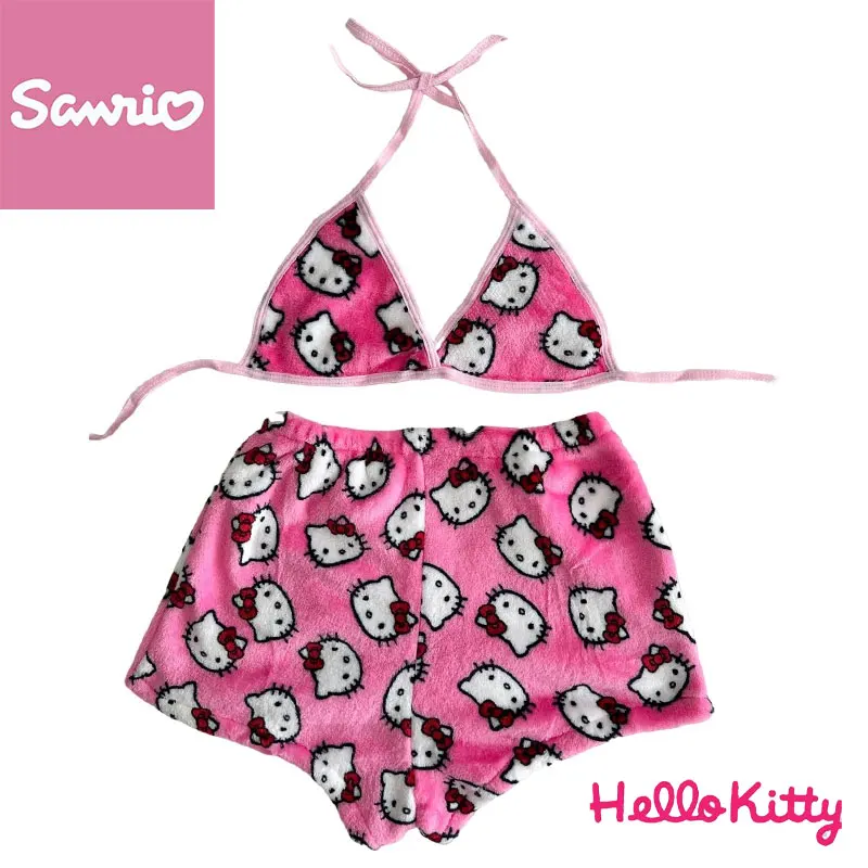 Sanrio Pajama Set Hello Kitty Womens y2k pyžamy kraťas