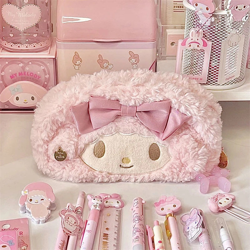 Sanrio Piano Plys Makeup Bag Kawaii My Sweet Piano Karika