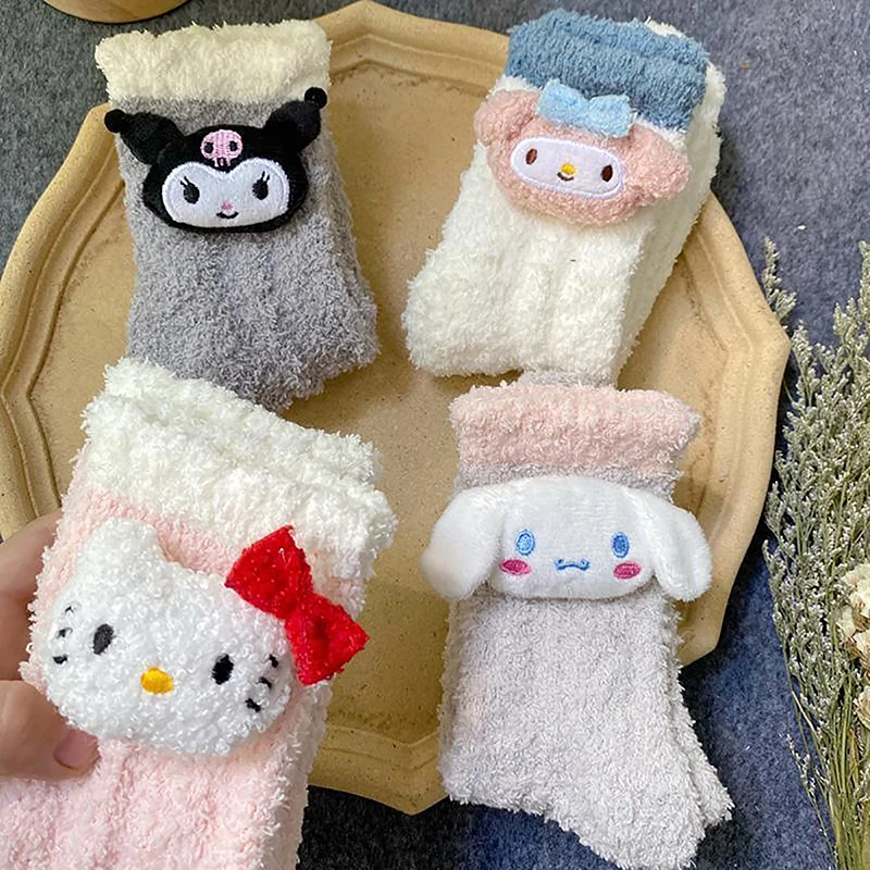 Sanrio plyšové bábiky Lingingy pre ženy s pančuchovými animovanými ponožkami anime kawaii roztomilé deti
