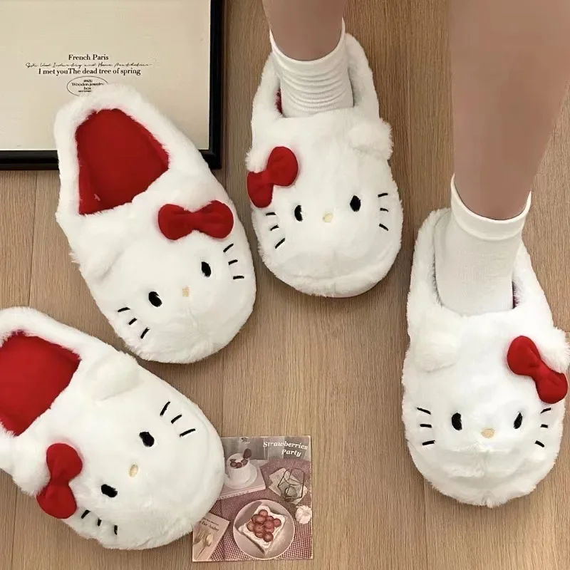 Sanrio plyšové klinky Hello KittYS kawaii roztomilý študent Jeseň zimná spálňa mäkká čalúnená spálne
