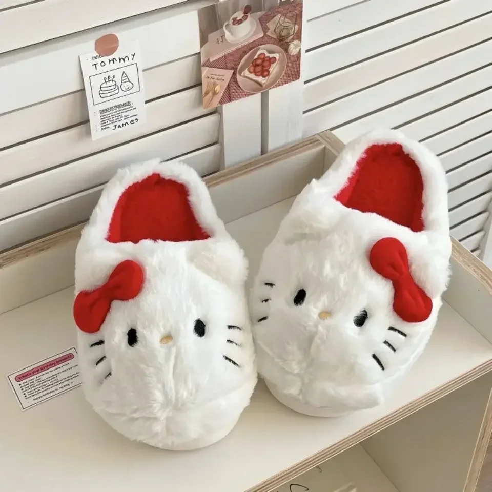 Sanrio plyšové klinky Hello KittYS kawaii roztomilý študent Jeseň zimná spálňa mäkká čalúnená spálne