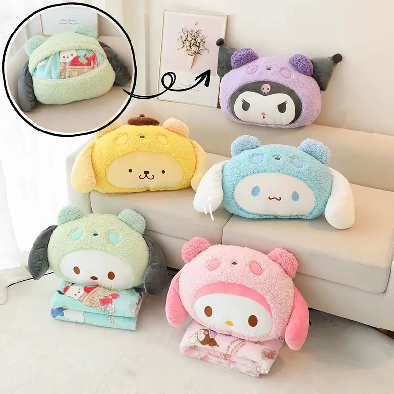 Sanrio Plyšový vankúšový vankúš Roztomilý môj melod cinnamoroll kuromi pachacco domovská pohovka dekorácie Office vankúšik deťom deť