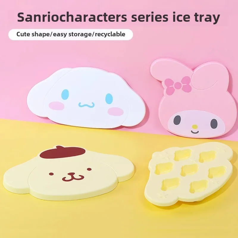 Sanrios anime pleseň Cinnamoroll Silikone Ice Tray Opätovne použiteľná karikatúra kuchynský ľad výroba ľadového skladovania kuchynský náradie príslušenstvo