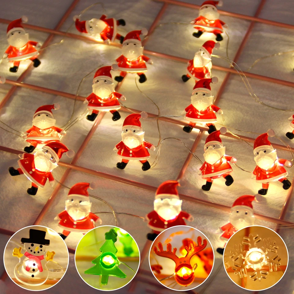 Santa Claus Led Light String Veselé vianočné dekorácie pre dom 2023 Cristmas Ornament Xmas Navidad Natal Gifts Nový rok 2024
