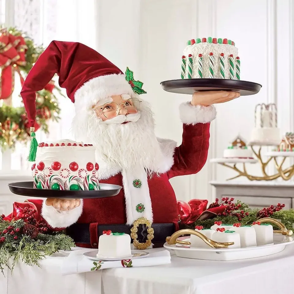 Santa Claus sochárske sklo zvíjané sviatočné stolíky Ornament Ornament vianočný dom v obývacej izbe dekorácia domáci remeselný remeselný stôl