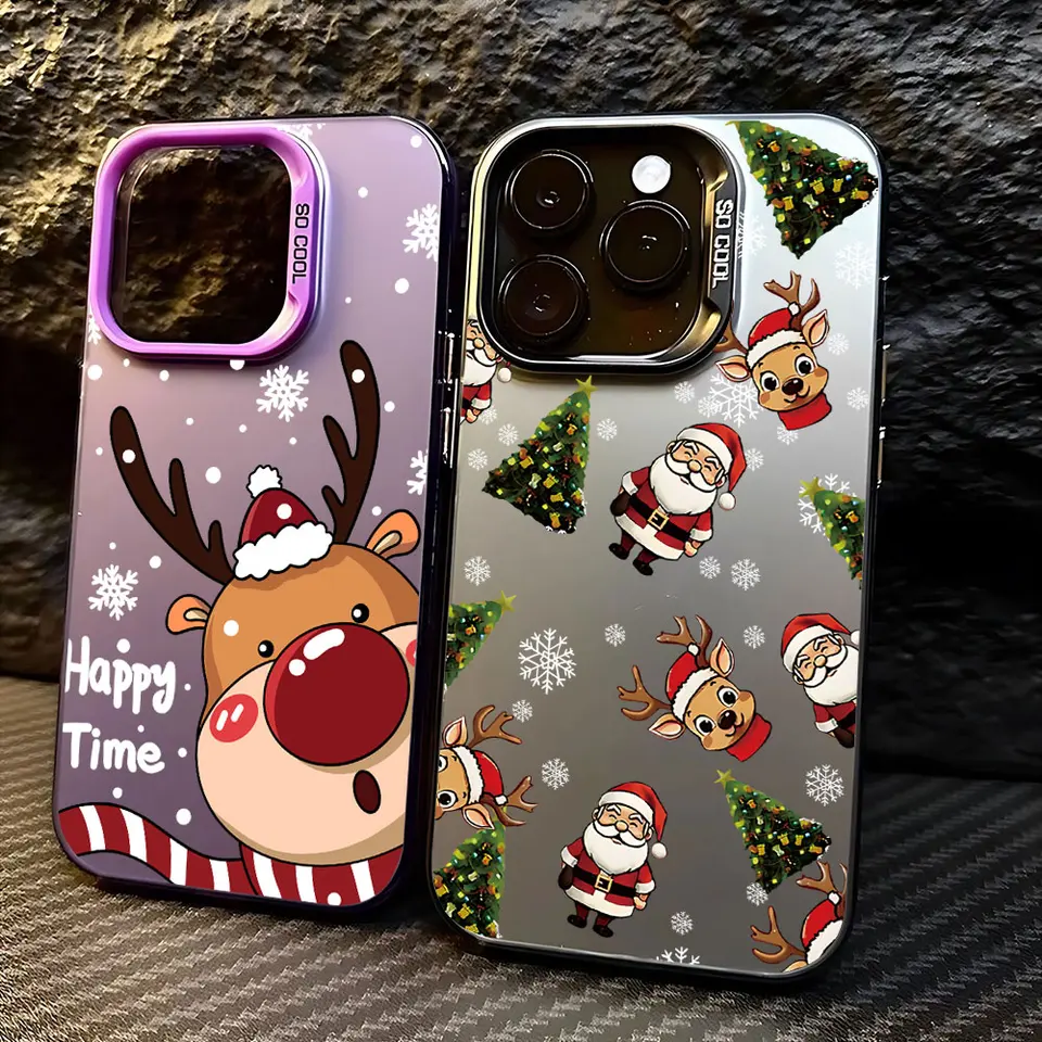 Santa Claus vianočné puzdro pre prípad Oppo Realme 5 8 8i 9i 10 11 12 13 Pro C12 C15 C20 C31 C33 C35 C53 C55 5G Matte Cover