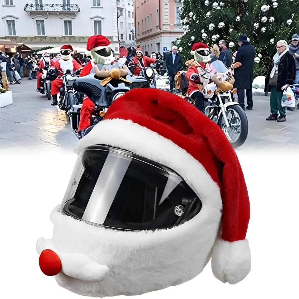Santa cyklistická prilba vianočná motocyklová prilba prilba na celú tvár bezpečný klobúk Santa Claus Racing Cap