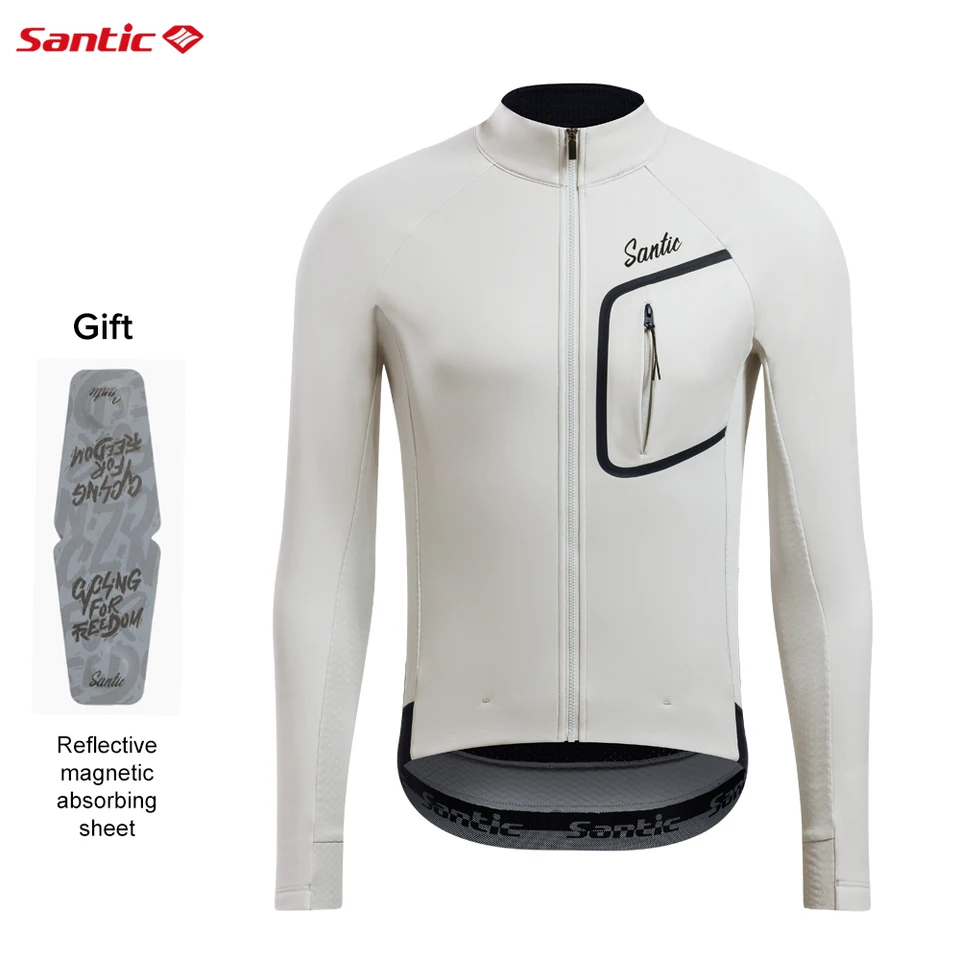 SANTAN NOVINKA 2024 Pánske cyklistické dresy Zimné tenké zamatové vetru vodné bicykle MTB Warm Cycling Bundy s vreckami WZ24C01177