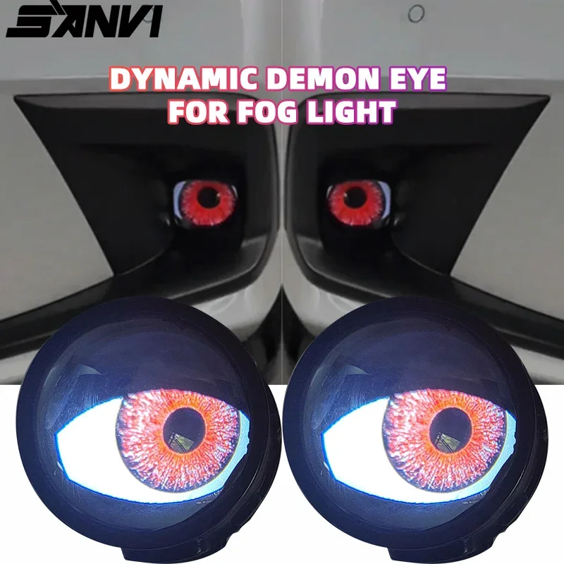 Sanvi nové 2.5 '' 3 '' Shareingan Devil Eyes Demon Eye Dekoratívne svetlo pre hmlu svetlo vodotesný