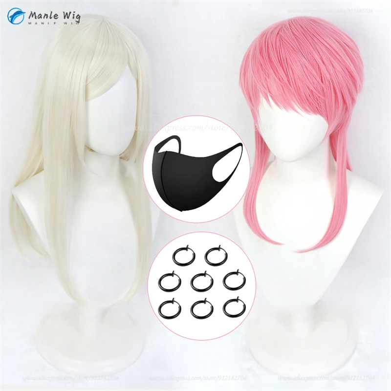 Sanzu haruchiyo cosplay ružová parochňa haruchiyo dlhé mlieko blondínka parochňa odolná voči tepelne syntetickým vlasom Halloween Party parochňa + bezplatná čiapka parochne
