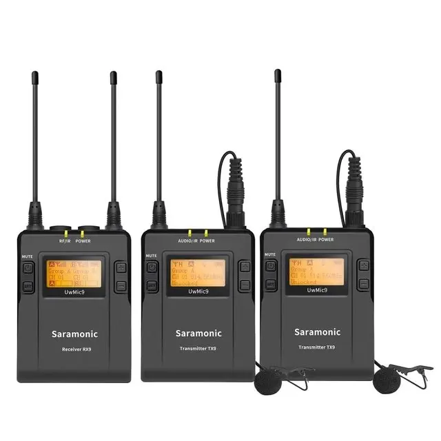 Saramonic Professional UHF Lavalier Wireless Microfone System for DSLR COABCORDER Broadcast