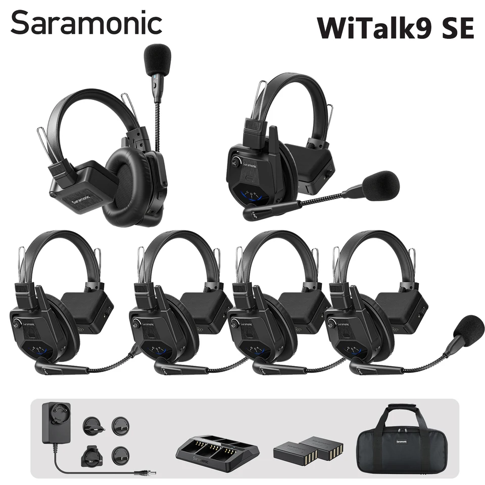 Saramonic Witalk9 SE Wireless Headset Intercom Komunikačný systém pre filmovanie vo videu Outdoor Team Building