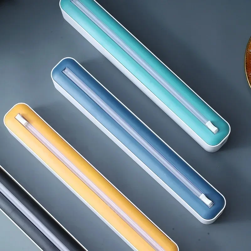 Saran Wrap DispenSer s kĺzavou rezačkou Magnetic Doplniteľná zábal DispenSer Dispenser Film Film Wrap DispenSer na zachytávanie obalu