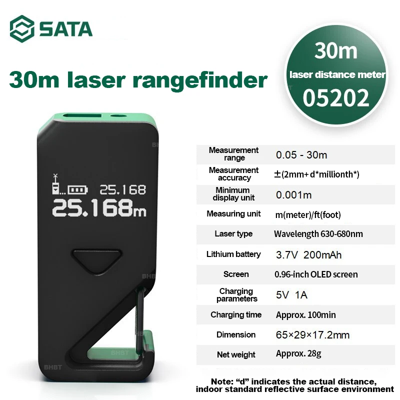 SATA laser diaľkovník Mini ručný elektronický pravítko laserový merač vzdialenosti OLED SCREE Dvojité laserové vysoko presné meracie nástroje