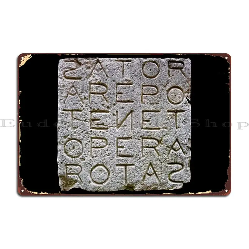 Sator Square Metal Sign Character Classic Home Mural obývacia izba cínový znak plagát