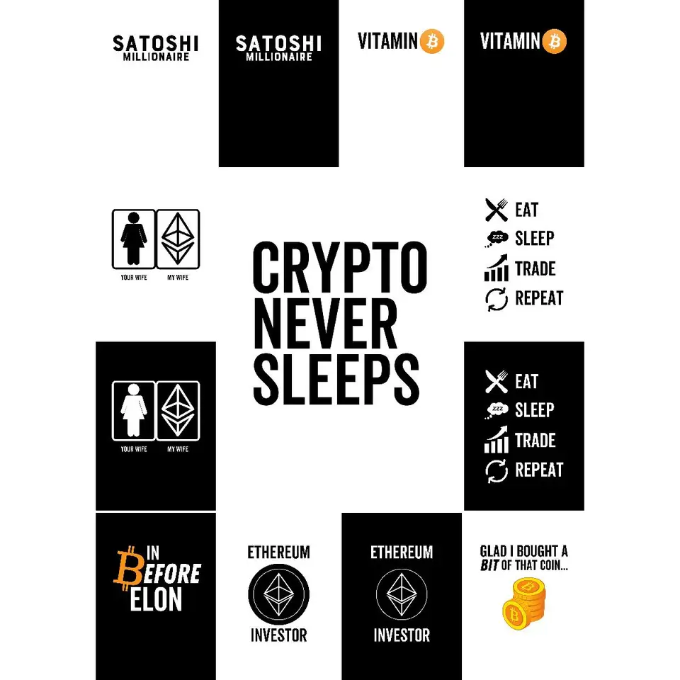 Satoshi Millionaire text Art Plagát