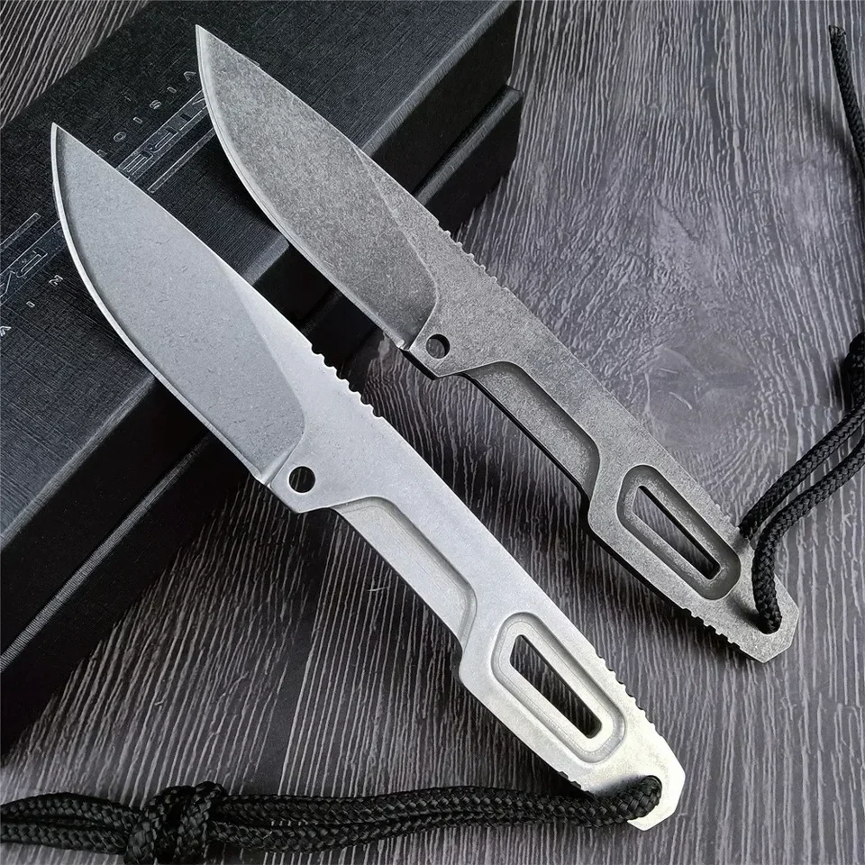 SATRE Pocket Fixte Blade Nôž D2 Blade Stone Wash Oceľ Kuchynská rukoväť kuchynský nôž EDC Rovný náradie s k plášti K