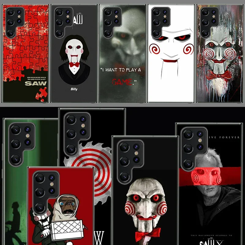 SAW Horor Moive Cover pre Samsung Galaxy S21 S20 S23 Fe S22 S24 Ultra Phone Case S10E S8 S9 Plus S7 Edge Clear Coque Luxury