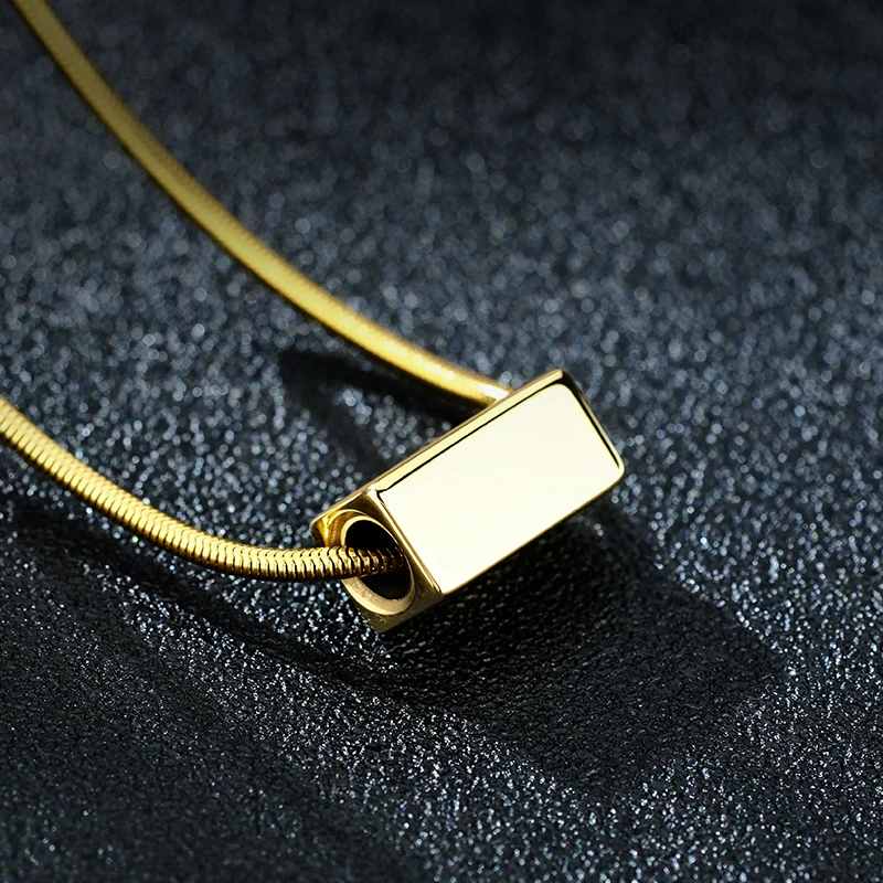 Saya Tungsten Prependants pre mužov a ženy Elektroplované zlaté módne ozdoby náhrdelník šperky, gravírovanie zadarmo