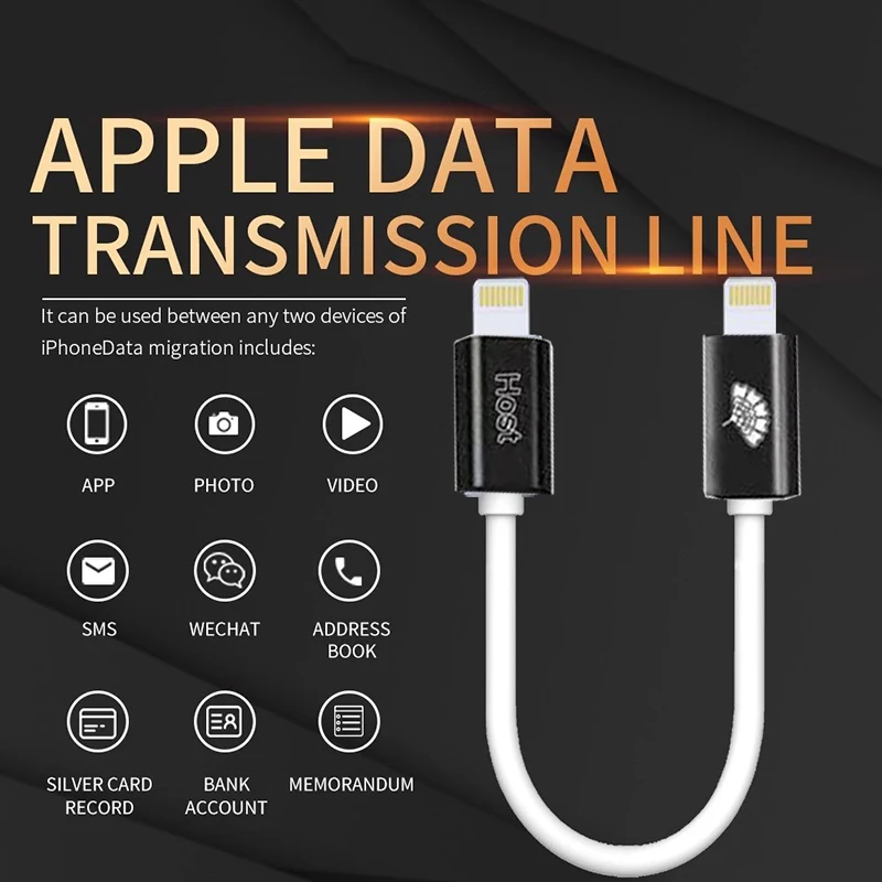 Saytl Itransfer Lightning to Lightning OTG káblové údaje Obrázok prenos ľahkej kópie pre iPhone 6-12 Pro iPad iOS