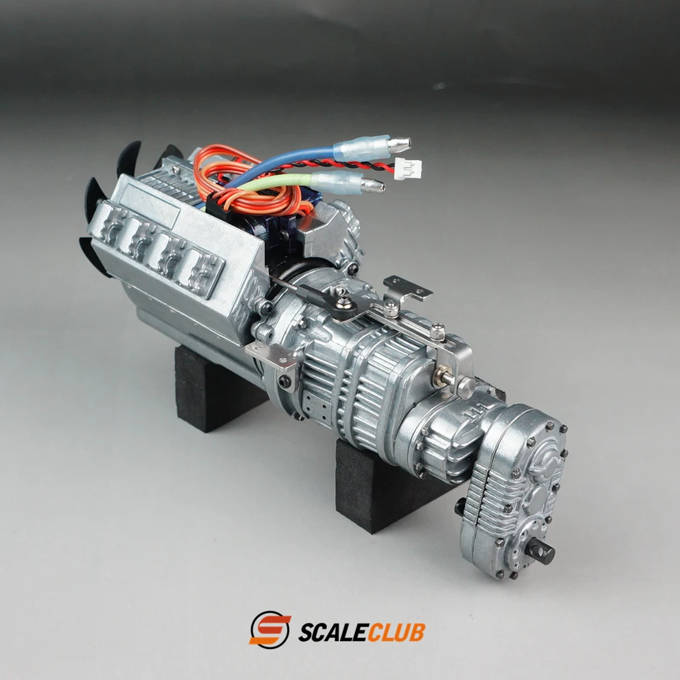 Scaleclub 1/14 Trailer Trojstupňová kovová prevodovka pre Tamiya Lesu pre Scania Man Actros Volvo Car Parts RC Truck Trailer Tipper