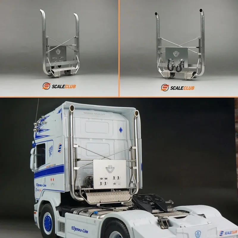 Scaleclub Model Tractor Truck pre Oka Style s kovovým kovovým kovom V-výluky pre Tamiya Lesu RC Truck Trailer Tipper