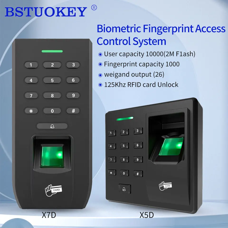 Scanner odtlačkov prstov RFID 125KH Čítačka kariet Access Control Keypad s bezpečnostným systémom Sensor Finger Sensor Wiegand 10000User