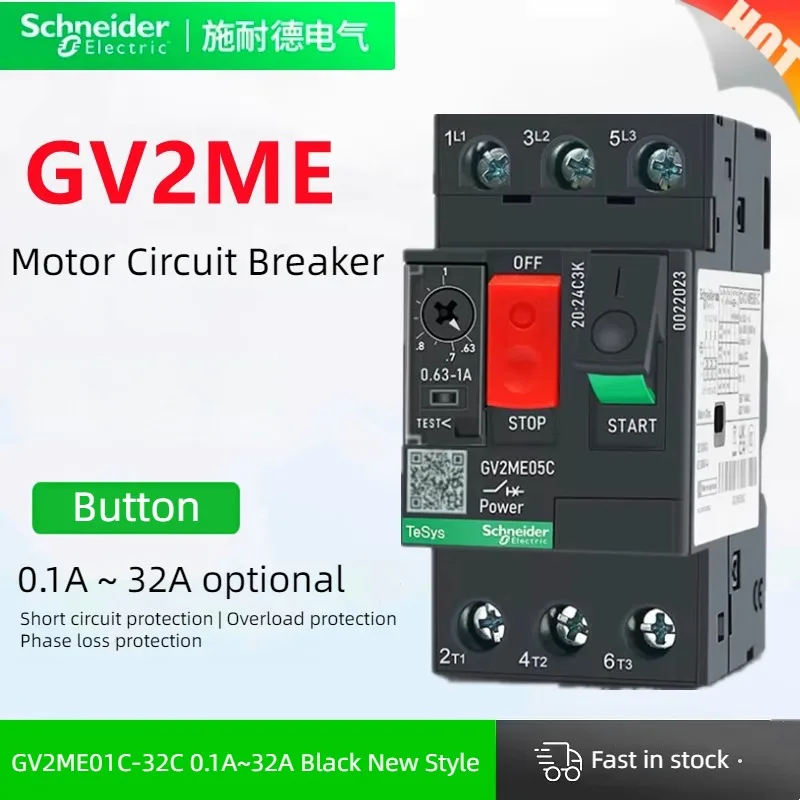 Schneider Motor Ochrana ističa GV2ME01C-32C Štart Motor Starter Trojfázový motor