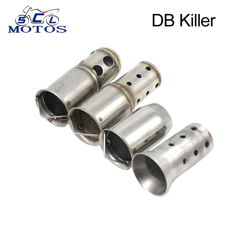 SCLMOTOS- 51/60 mm motocykel Nastaviteľný predný katalyzátor DB Killer tlmičový zvuk Eliminátor pre Honda Kawasaki